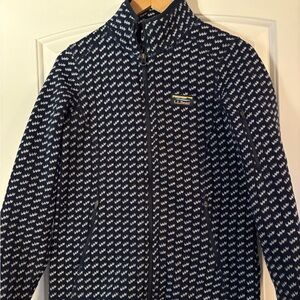 L.L. Bean Navy and White Women's Knit Top